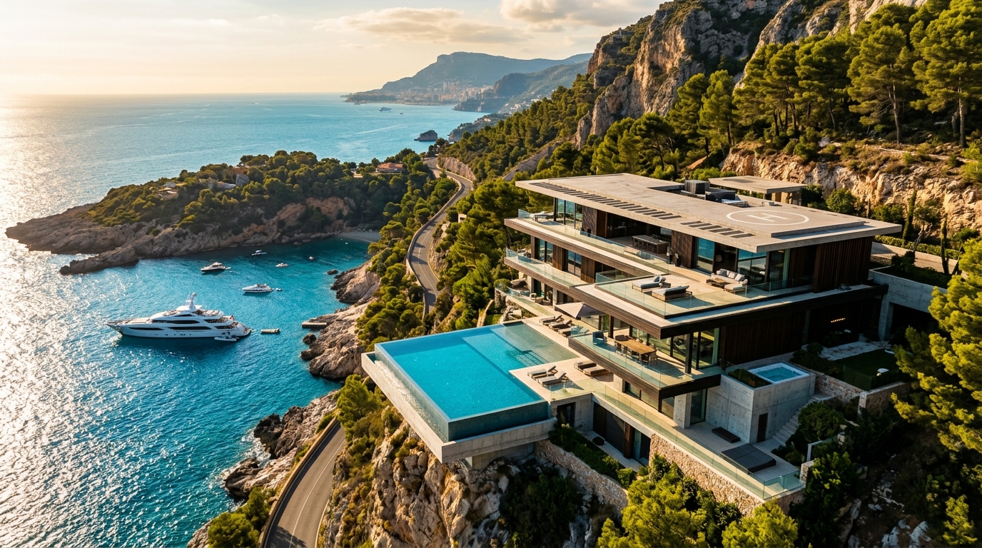 Luxusvilla mit Infinity-Pool und Meerblick