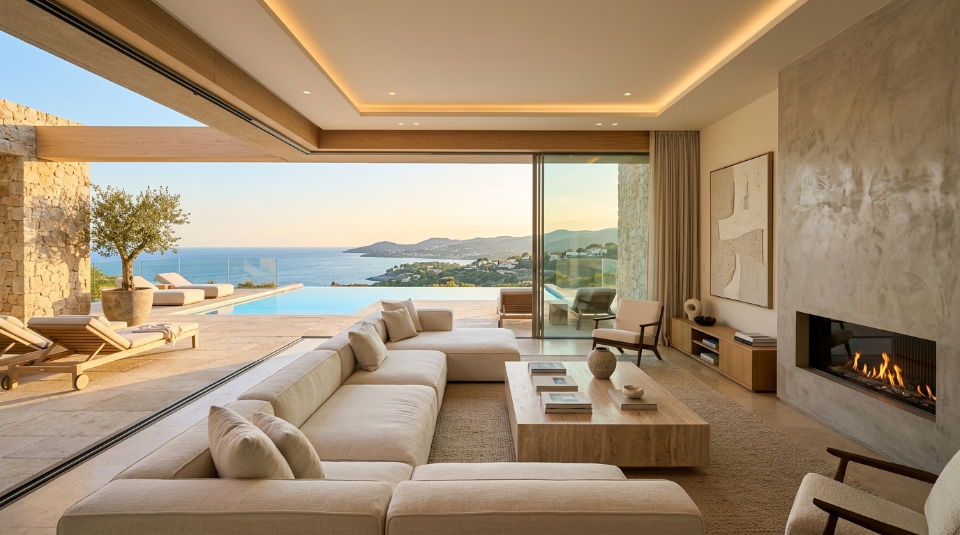 Moderne luxuriöse Innenarchitektur
